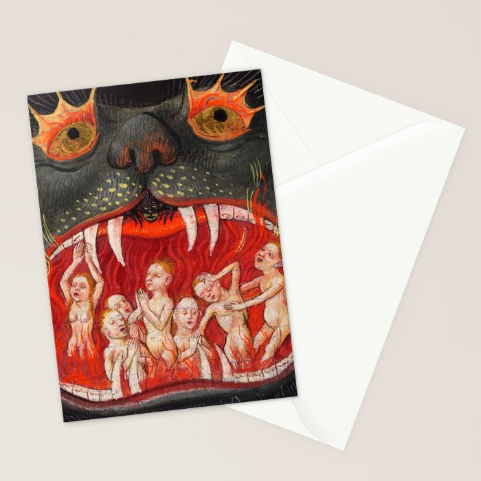 The mouth of Hell medieval art Stationery Card Gallery Image 2
