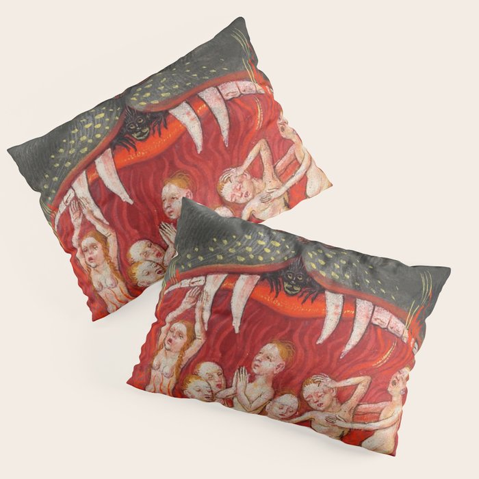 The mouth of Hell medieval art Pillow Sham Gallery Image 3