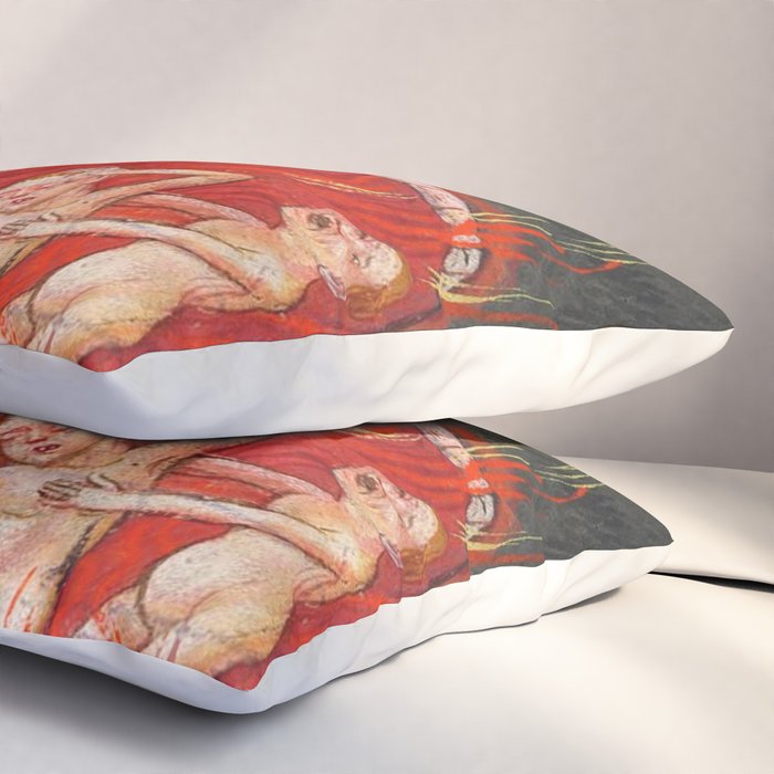 The mouth of Hell medieval art Pillow Sham Gallery Image 3