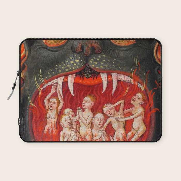 The mouth of Hell medieval art Laptop Sleeve Gallery Image 1