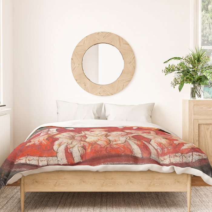 The mouth of Hell medieval art Duvet Cover Gallery Image 3