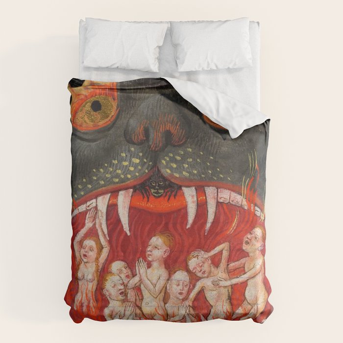The mouth of Hell medieval art Duvet Cover Gallery Image 6