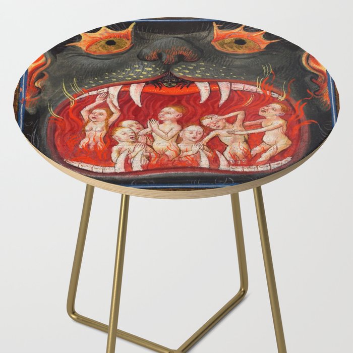 The mouth of Hell medieval art Side Table Gallery Image 2