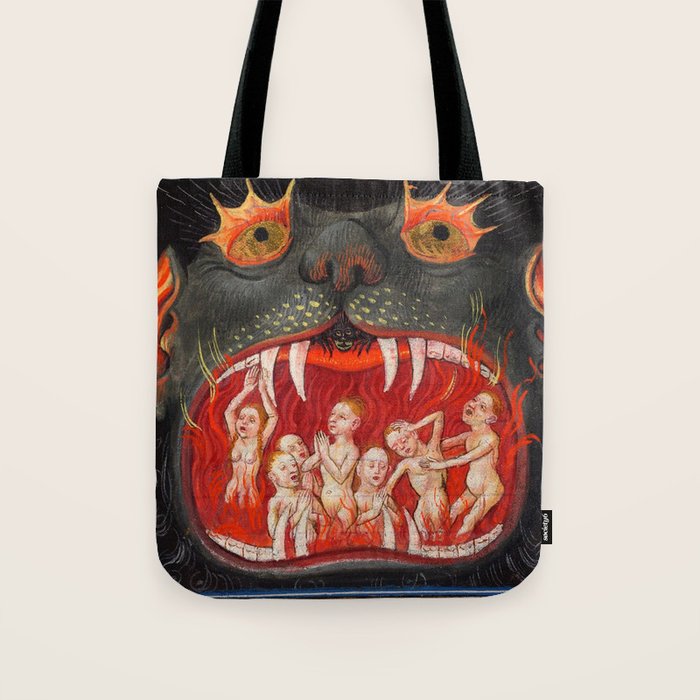 The mouth of Hell medieval art Tote Bag Gallery Image 1