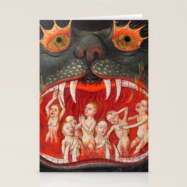 The mouth of Hell medieval art Stationery Card Gallery Image 2