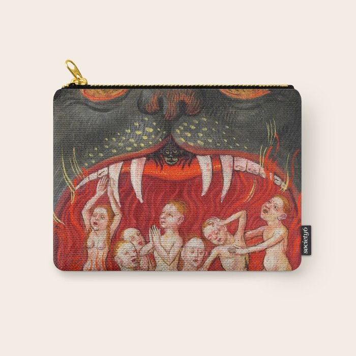 The mouth of Hell medieval art Carry All Pouch Gallery Image 1