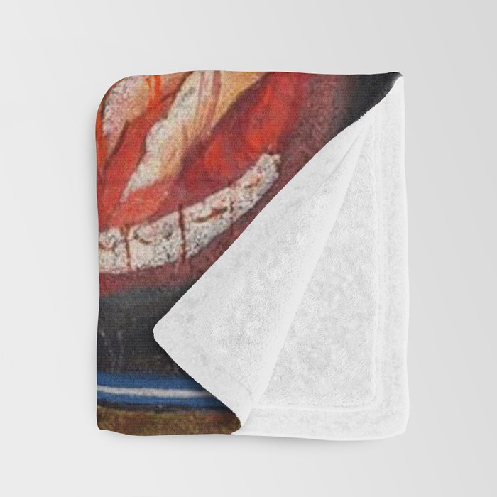 The mouth of Hell medieval art Throw Blanket Gallery Image 3