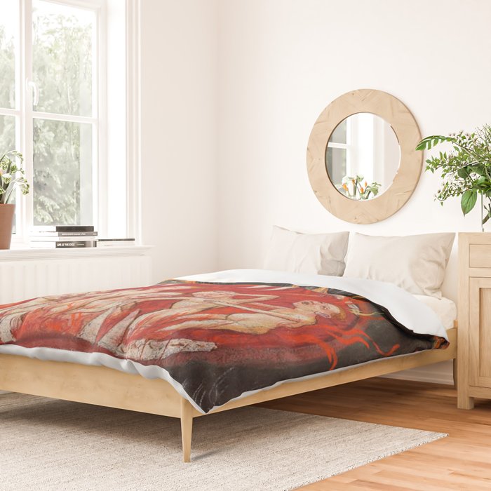 The mouth of Hell medieval art Duvet Cover Gallery Image 2
