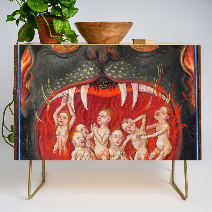 The mouth of Hell medieval art Credenza Gallery Image 1
