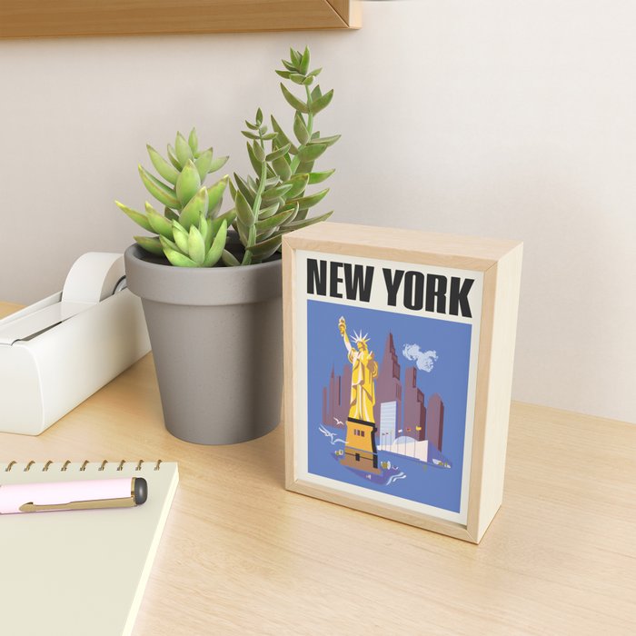 New York Vintage travel poster, 1950s Mini Art Print Gallery Image 2