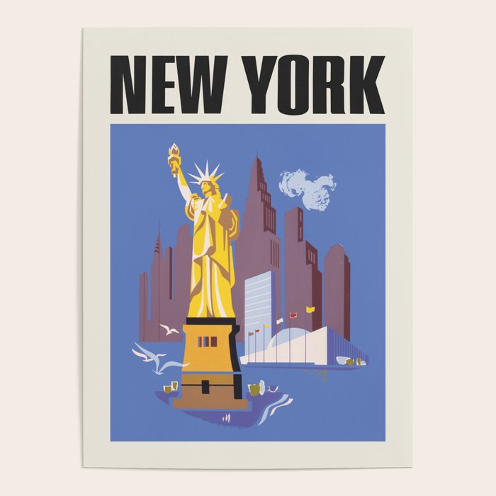 New York Vintage travel poster, 1950s Poster Gallery Image 4