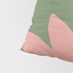 Leaves Minimalism - Pink Green Pillow Sham Gallery Image 4