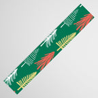 Green christmas pine tree doodle pattern Table Runner Gallery Image 3