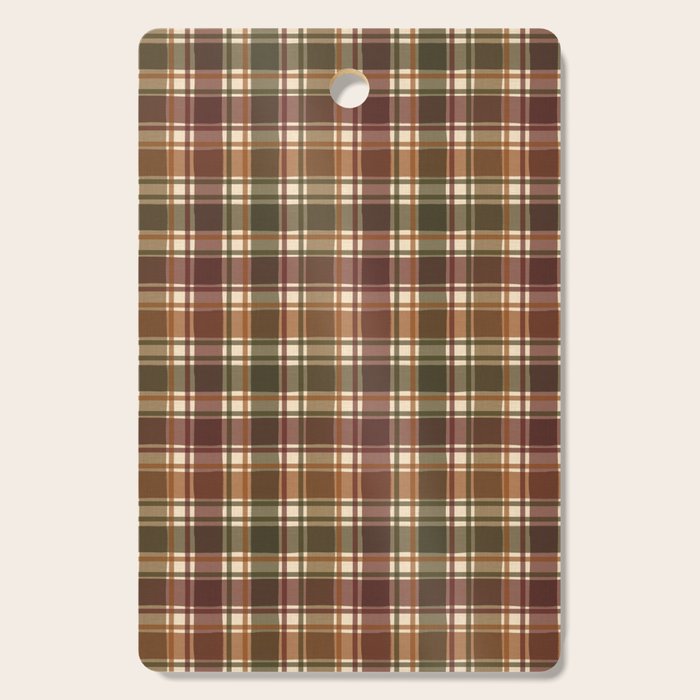 Cozy Vintage Plaid Cutting Board Gallery Image 1