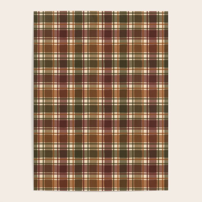 Cozy Vintage Plaid Poster Gallery Image 1