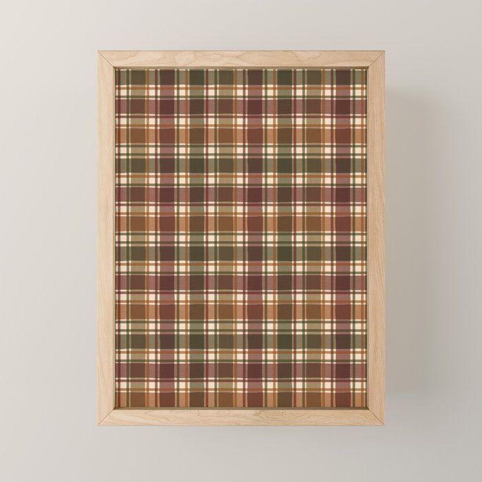 Cozy Vintage Plaid Mini Art Print Gallery Image 1