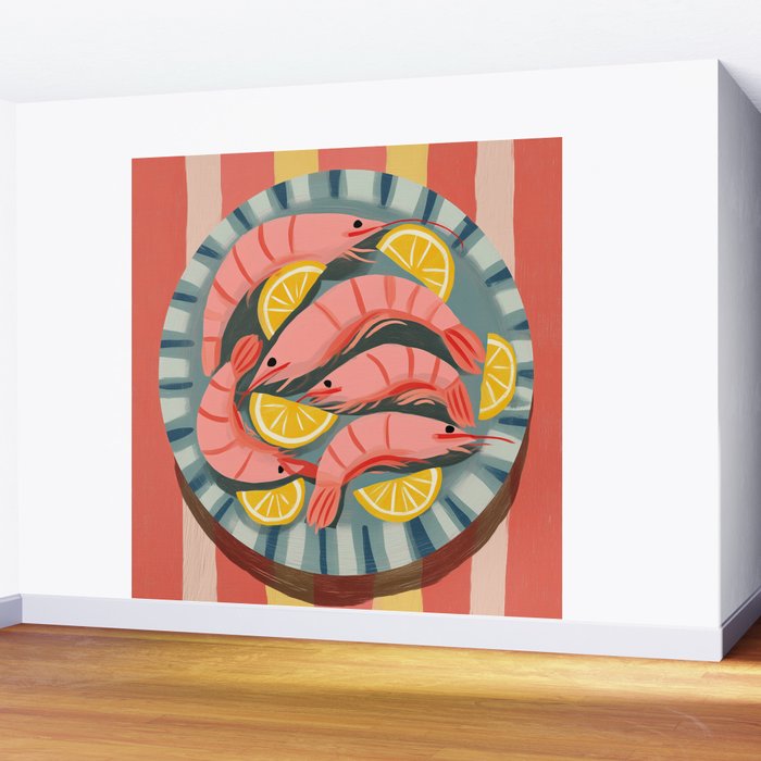 Shrimp Picnic Wall Mural Gallery Image 2