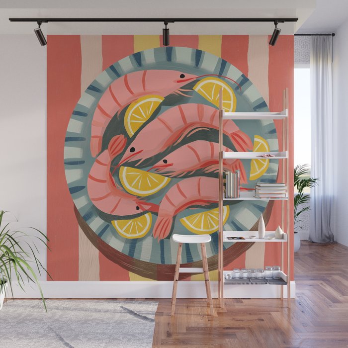 Shrimp Picnic Wall Mural Gallery Image 1