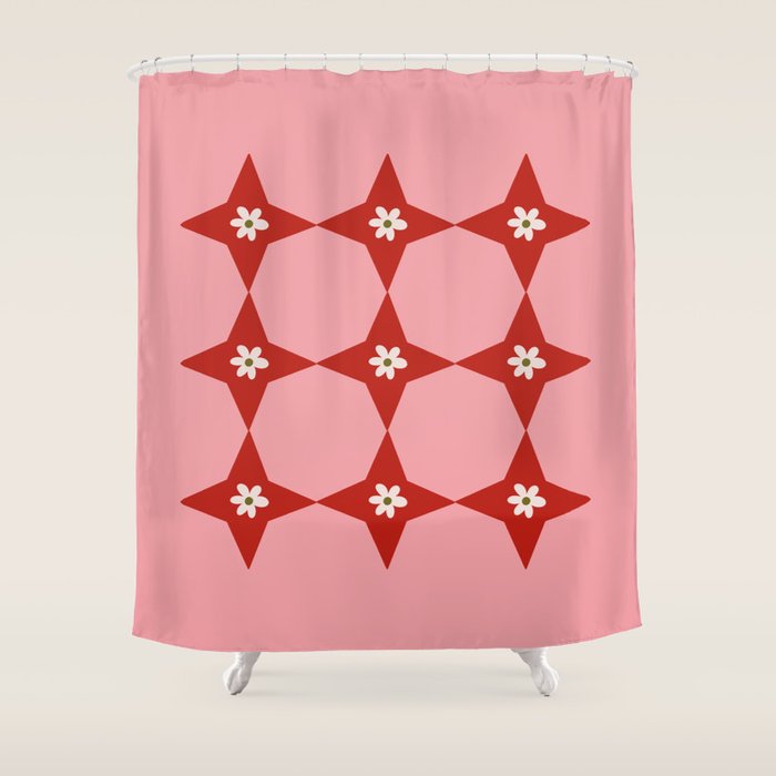 Flower Tile I Shower Curtain Gallery Image 1