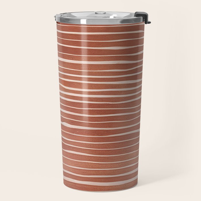 Nomad Terracotta Stripes Travel Mug Gallery Image 2