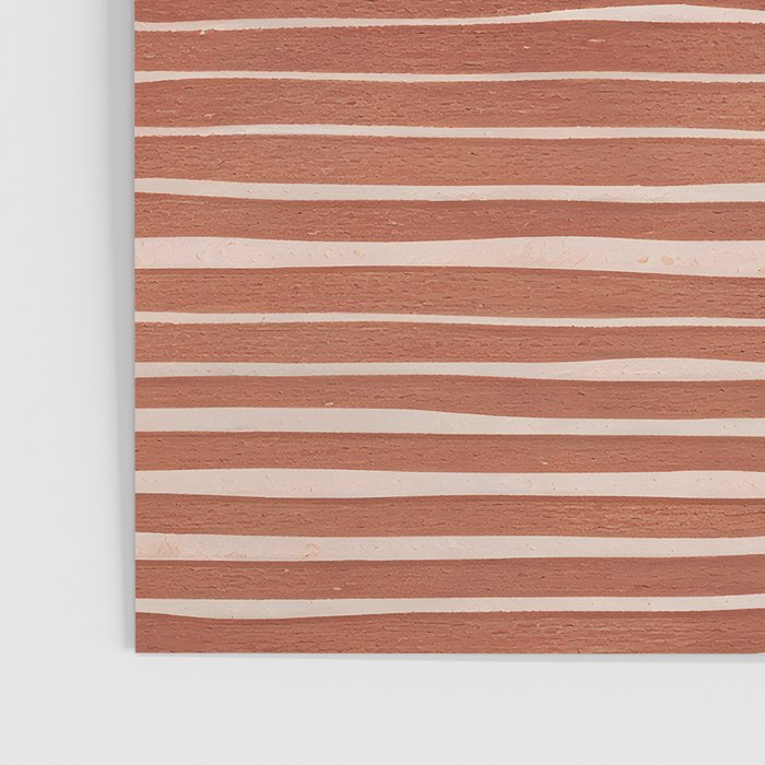 Nomad Terracotta Stripes Poster Gallery Image 3