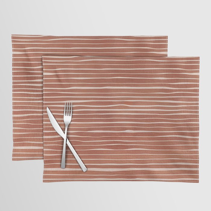 Nomad Terracotta Stripes Placemat Gallery Image 1