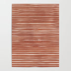 Nomad Terracotta Stripes Poster Gallery Image 4