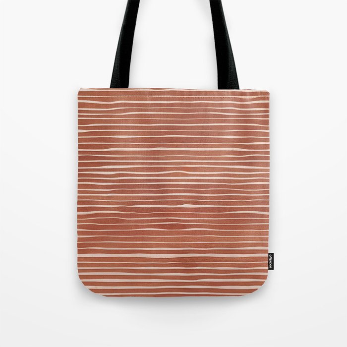 Nomad Terracotta Stripes Tote Bag Gallery Image 1