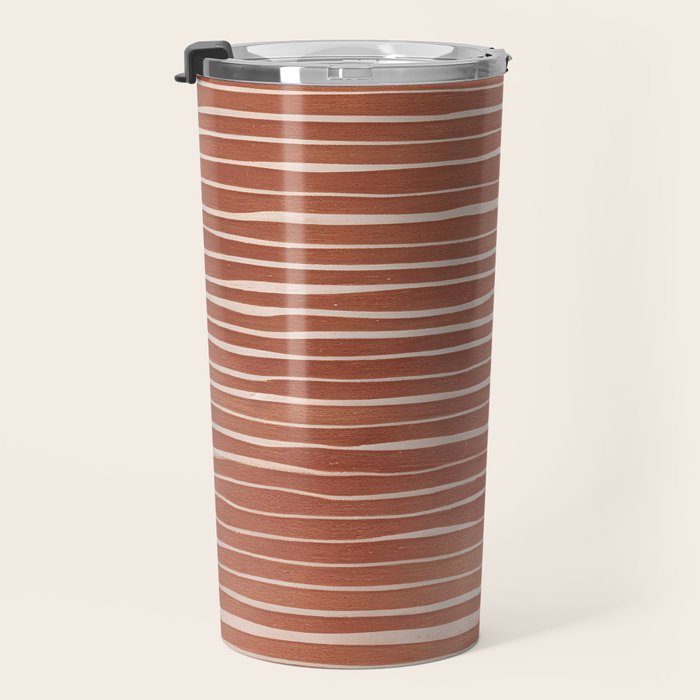 Nomad Terracotta Stripes Travel Mug Gallery Image 3