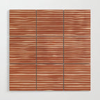 Nomad Terracotta Stripes Wood Wall Art Gallery Image 1