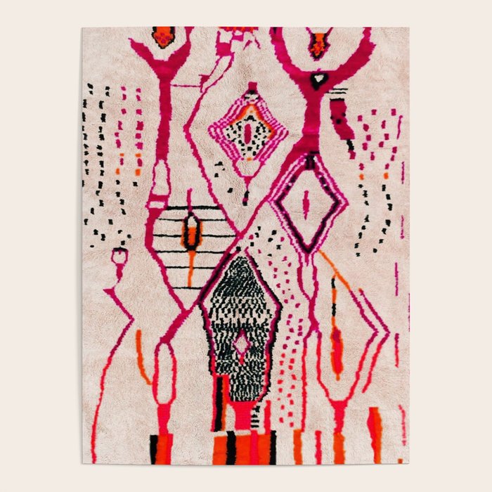 Heritage Oriental Moroccan Carpet Design Poster Gallery Image 4