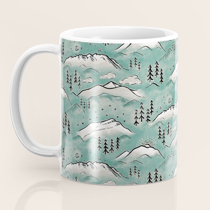 Monte Vista - Turquoise and silver Coffee Mug Gallery Image 3