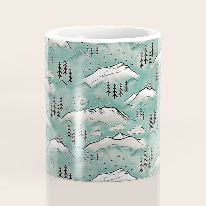 Monte Vista - Turquoise and silver Coffee Mug Gallery Image 4