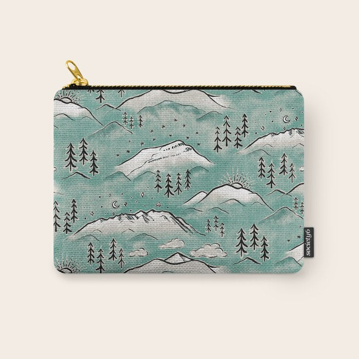 Monte Vista - Turquoise and silver Carry All Pouch Gallery Image 1