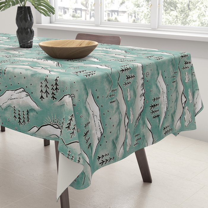 Monte Vista - Turquoise and silver Tablecloth Gallery Image 3