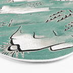 Monte Vista - Turquoise and silver Bath Mat Gallery Image 3
