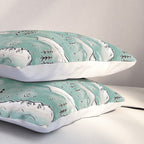 Monte Vista - Turquoise and silver Pillow Sham Gallery Image 3