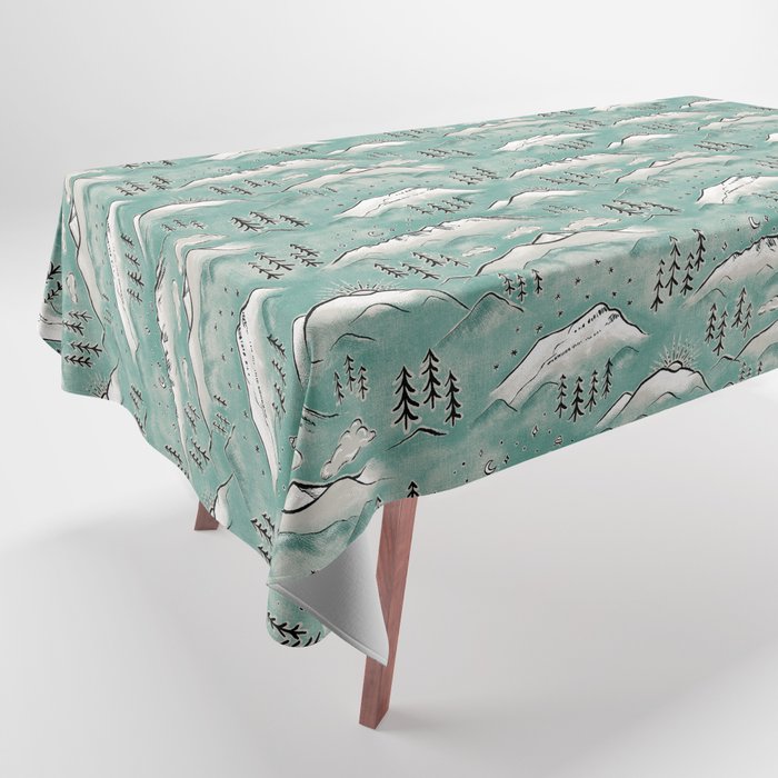 Monte Vista - Turquoise and silver Tablecloth Gallery Image 1