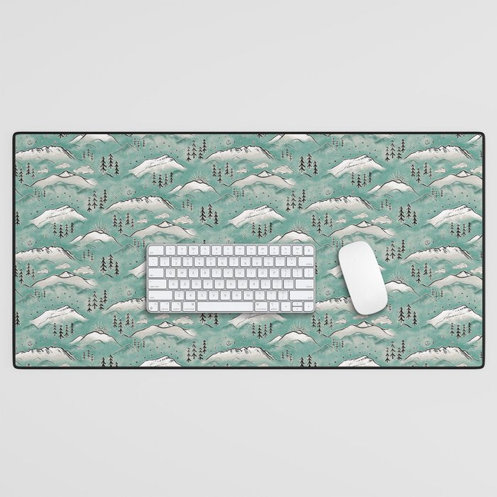 Monte Vista - Turquoise and silver Desk Mat Gallery Image 1