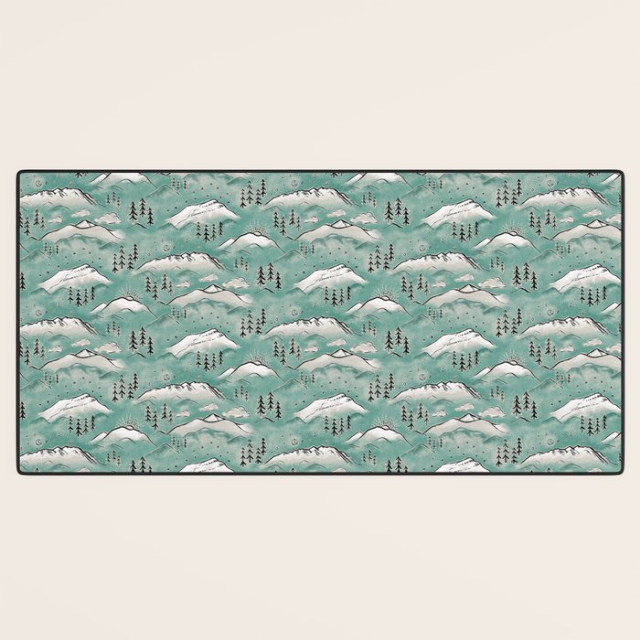 Monte Vista - Turquoise and silver Desk Mat Gallery Image 3