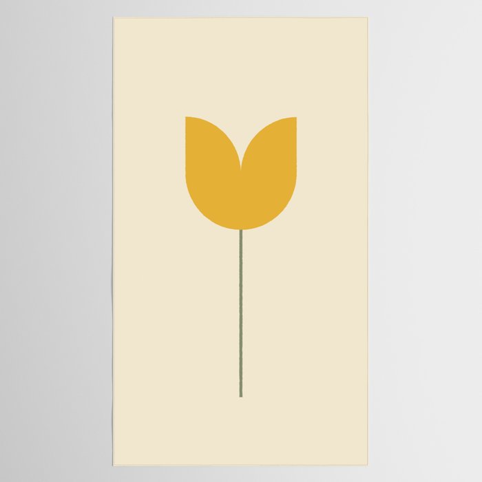 Vintage Tulip Minimalism - Yellow Tablecloth Gallery Image 2