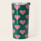 Bubblegum and Forest Just Hearts Travel Mug Gallery Image 2