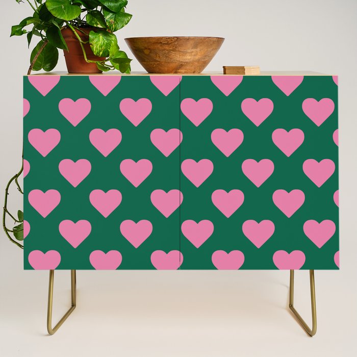Bubblegum and Forest Just Hearts Credenza Gallery Image 1
