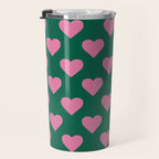 Bubblegum and Forest Just Hearts Travel Mug Gallery Image 3