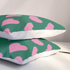 Bubblegum and Forest Just Hearts Pillow Sham Gallery Image 3