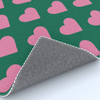 Bubblegum and Forest Just Hearts Rug Gallery Image 4
