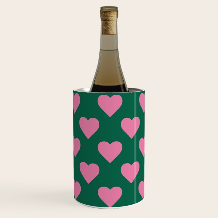 Bubblegum and Forest Just Hearts Wine Chiller Gallery Image 3