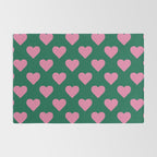 Bubblegum and Forest Just Hearts Rug Gallery Image 2