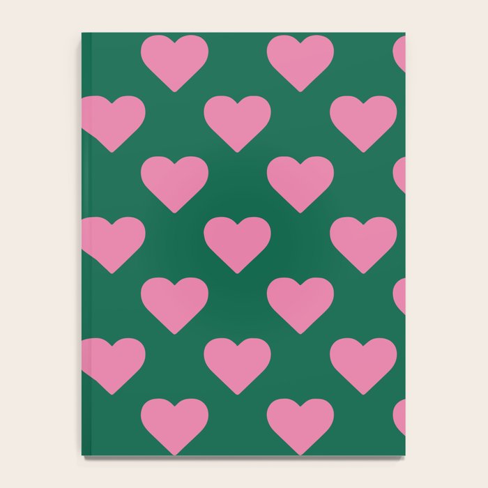 Bubblegum and Forest Just Hearts Notebook Gallery Image 4