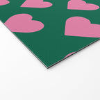 Bubblegum and Forest Just Hearts Welcome Mat Gallery Image 2